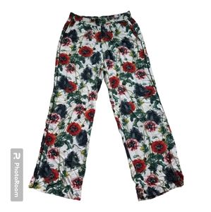 H&M, Size 10, Red Floral pants